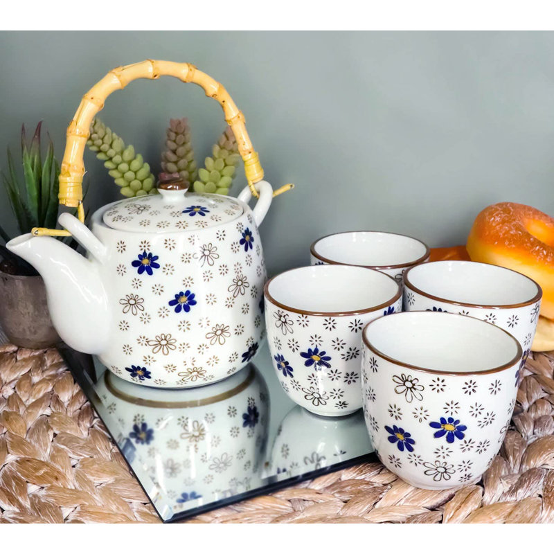 Service à thé en porcelaine Zahira pour 4 personnes