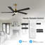 Ventilateur de plafond 54 po avec lumières DEL Krishona-1238363001