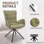 Upholstered Swivel Accent Chair with Tufted Seat-1905565167