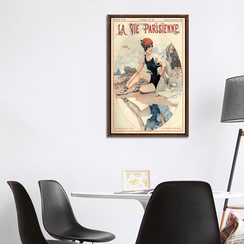 1927 La Vie Parisienne Magazine Cover 1 Piece Wall Art on Canvas, 101.6 cm H x 66.04 cm W, Classic Wood Framed