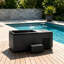 Baignoire froide 1 ch avec refroidisseur d'eau avec pompe de recirculation, baignoire de traitement d'eau froide isolée noire et marchepied assorti