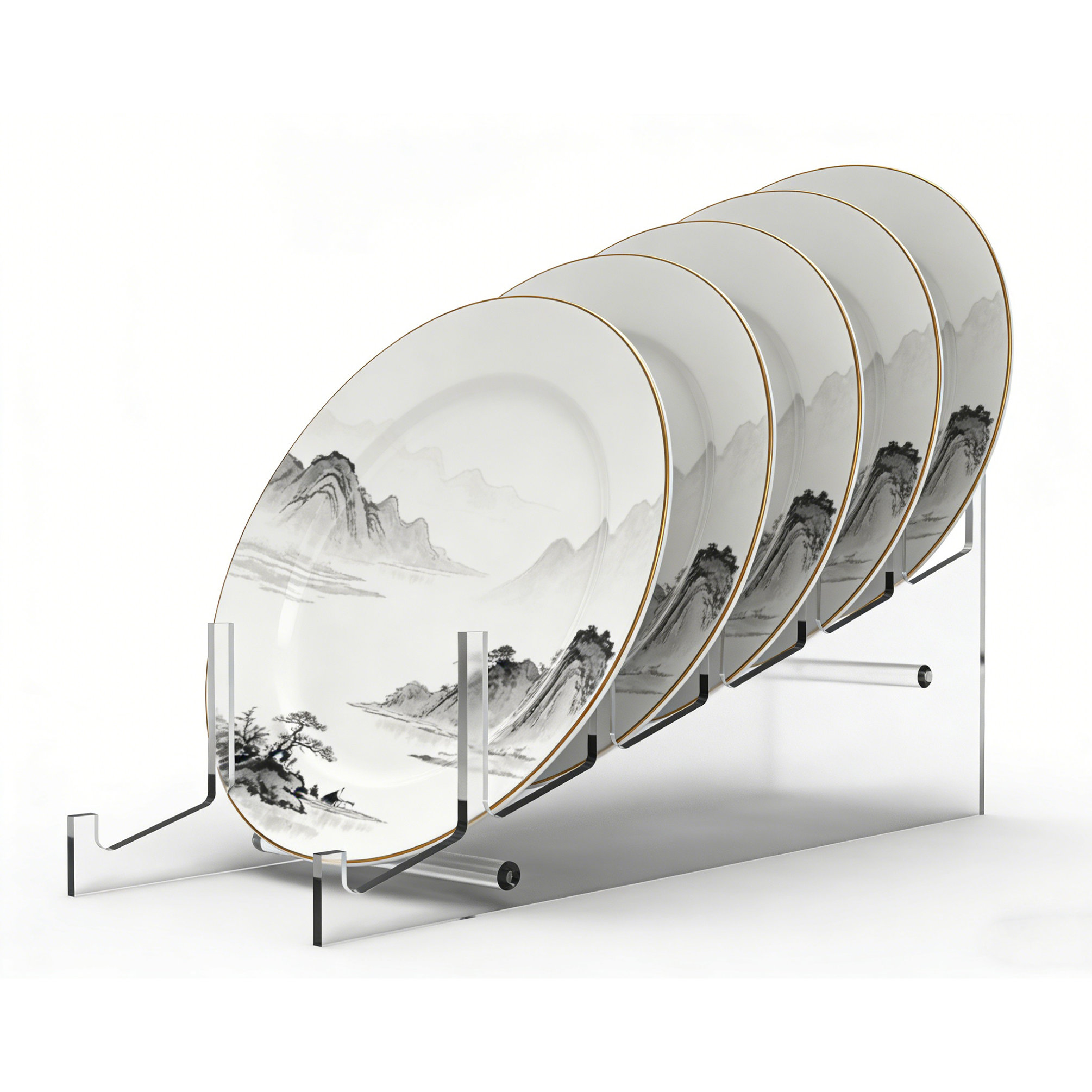 Rebrilliant Rodrigo Large Multiple Plate Acrylic Rack Holder | Wayfair