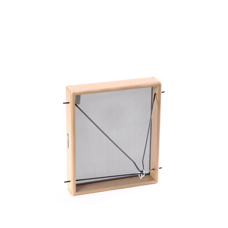 Taupe Recycled Plastic Hanging Platform Bird Feeder with Metal Rods