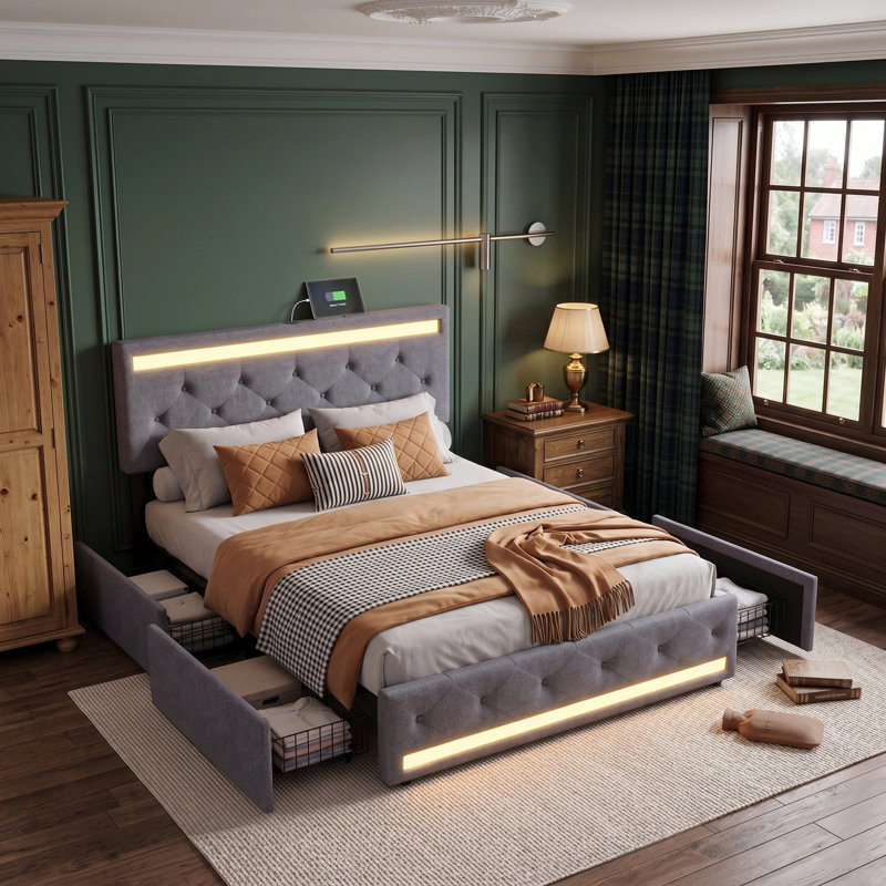 Drawers Bed Frame, Kingsize (5')