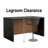 Modern LED Dining Table with Black Marble Texture, 67" Large Kitchen Island Table