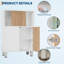 Buffet de cuisine avec armoire de rangement, armoire de rangement pour salle de bain en bois avec tablette réglable et porte de grange coulissante, console de bar pour la salle à manger, le vestibule et le vestibule