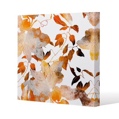 Flowers In Autumn Colours Canvas Print by Andrew Lee - Wrapped Canvas Print