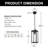 12.5inch Traditional 1 - Light Outdoor Pendant Light