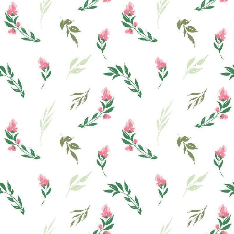 Rouleau de papier peint adhésif Clemmer, Rose, L 126 po x l 24 po