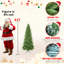 Arbre de Noël mince - 2152 pointes, branches en PE + PVC, conception à charnières pour une installation facile, support en métal stable - idéal pour les coins et les petits espaces-1333896435-1333896436