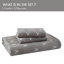 Ensembles de literie rustiques douillets, conception double / grand en polyester gris pour le confort de la maison