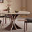 Round minimalist sintered stone dining table-906571625