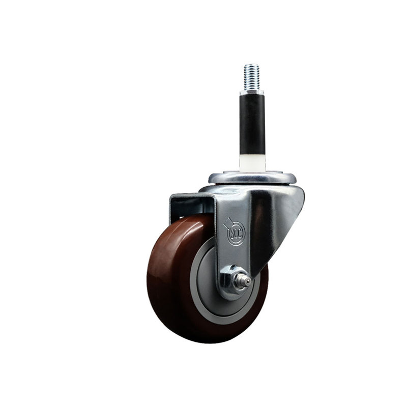 Roulettes pivotantes 3 po Marron Poly Wheel 7/8 po