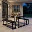 Ezzah Dining Set, Dining Table with Benches-746919456-746919459-680411272