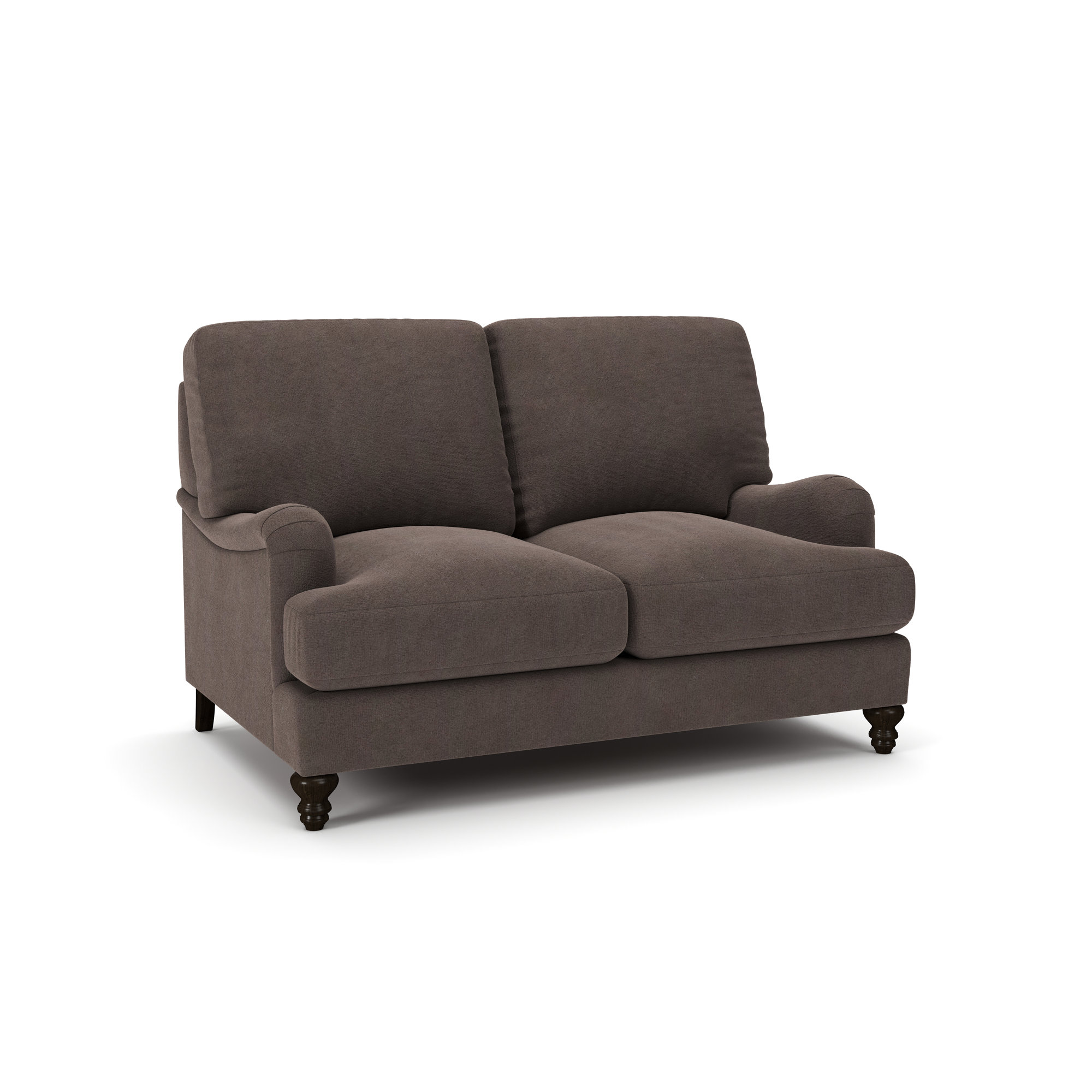 Walters 59'' Upholstered Loveseat, Bella Ash Performance Velvet