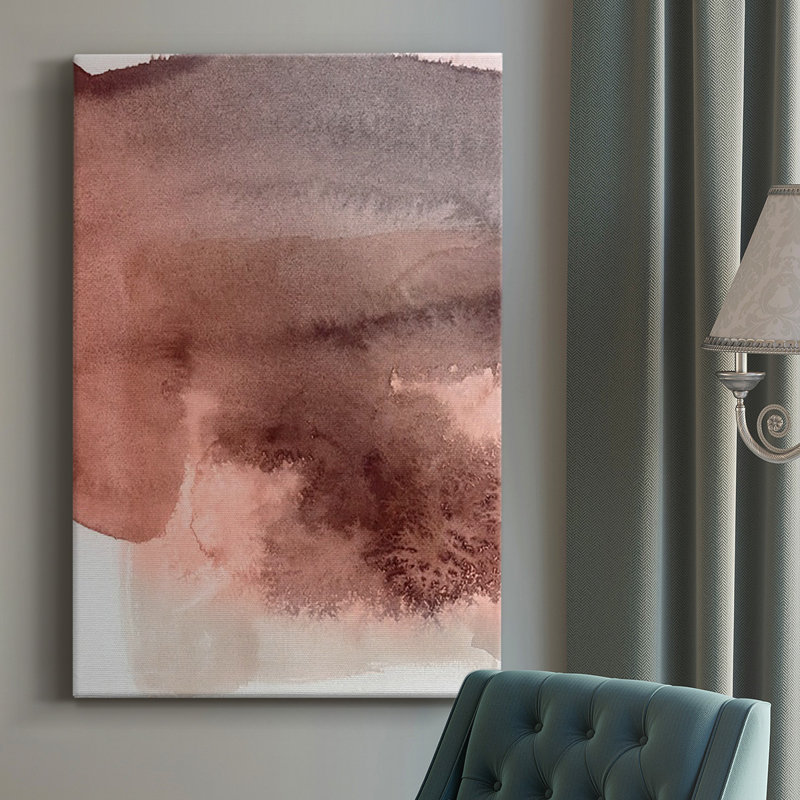 «Red Ochre Abstract II», reproduction sur toile, H 12 po x l 8 po x P 1 po