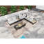 Ensemble de meubles de patio en tressage à losanges K&K 6-Pers-1145382867