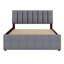 Lit plateforme tapissier Teddy - Lit gigogne simple inclus-900521936-900521938
