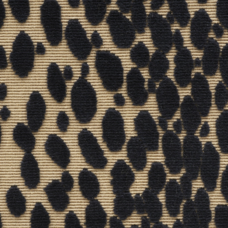 Cheetah Velvet Fabric, Ebony