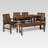 Alfonsi 7 - Person Acacia Solid Wood Patio Dining Set Umbrella Hole Included Rectangular Table-1899386982