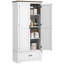 Armoire de rangement pour garde-manger de 69 po de hauteur, armoire de rangement autoportante Farmhouse avec 2 portes, tiroir et tablettes-302404854