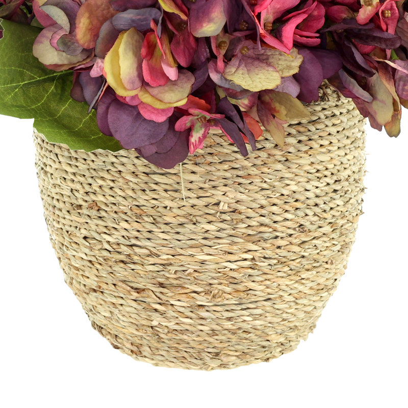 Arrangement floral d'automne hortensia, Bourgogne / rouge
