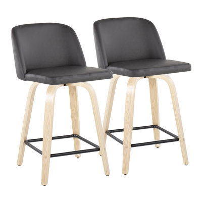 Lakyia Swivel Upholstered Counter Stool