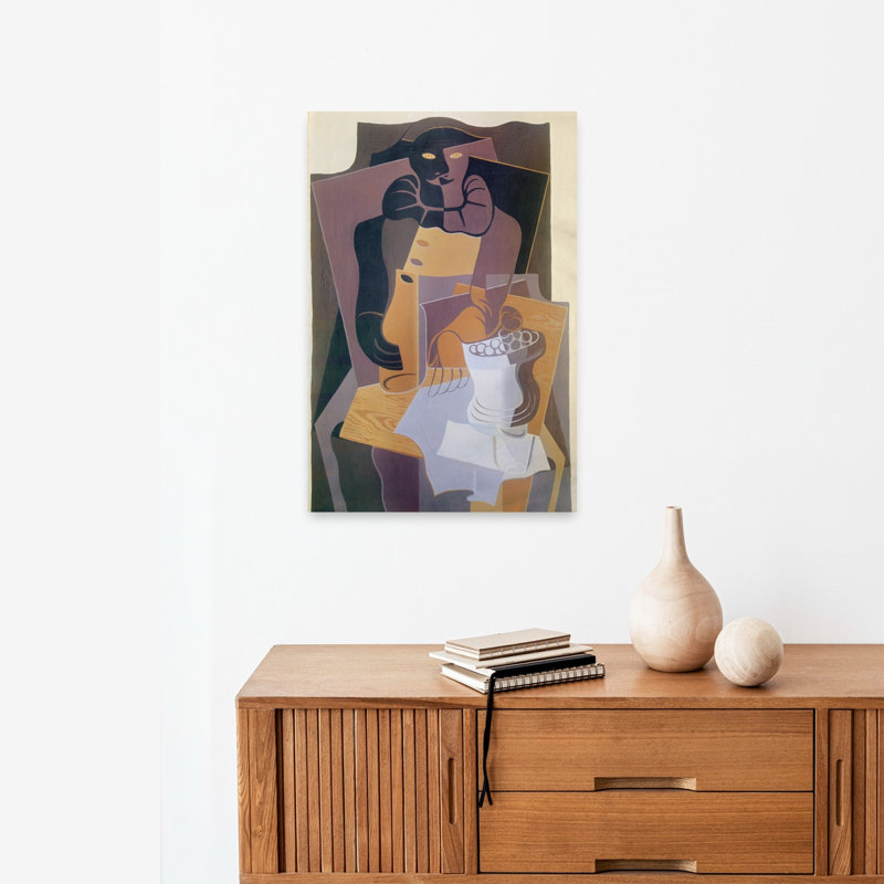 Pierrot, 1922, estampe d'art mural abstrait contemporain, 24" H x 16" W