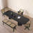 Black Rectangular Solid wood Butterfly Leaf  Dining Table-1870798342