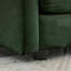 Canapé modulaire rembourré 4 pièces avec 2 places et 2 repose-pieds, chenille verte, modulaire et confortable-233513967