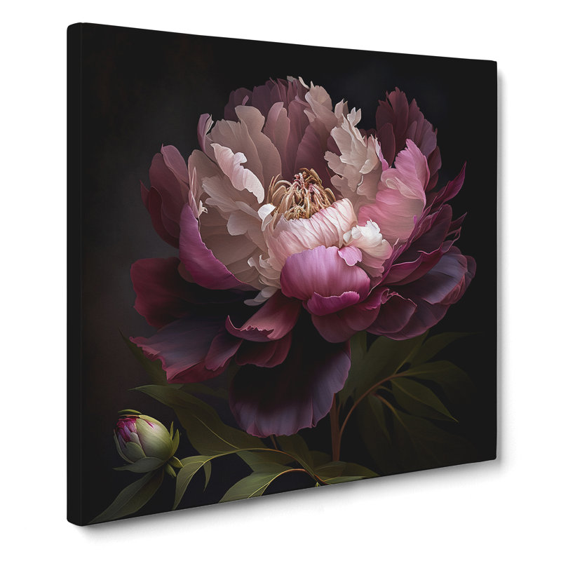 Peony Flower - No Frame Print, 35cm H x 35cm W x 3cm D