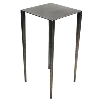 24" Nickel Iron Square End Table