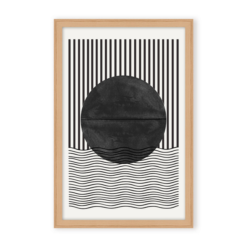 BaB No10. Print by The Miuus Studio, 48" H x 32" W x 1.125" D, Black, Framed Matted Print