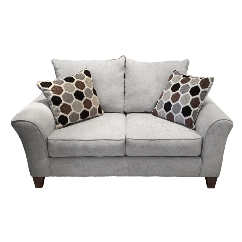 Rabelais Flared Arm Sofa, Blue, 39" H x 68" W x 38" D
