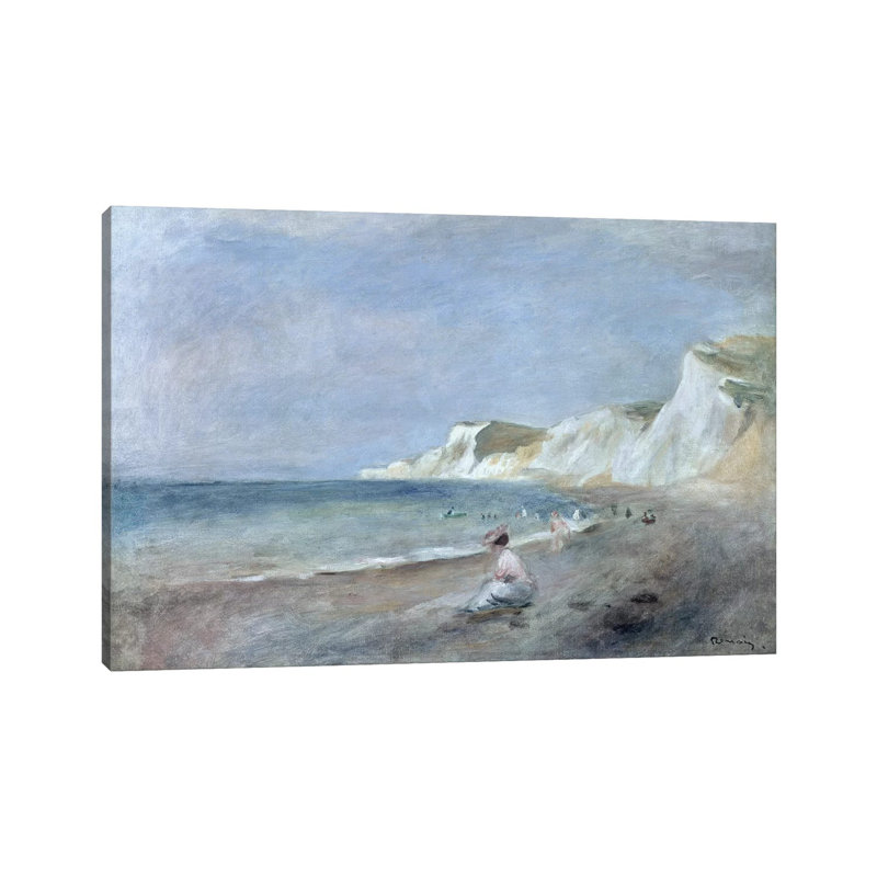 The Beach At Varangeville, C.1880 by Pierre-Auguste Renoir - Wrapped Canvas Gallery-Wrapped Canvas Giclée