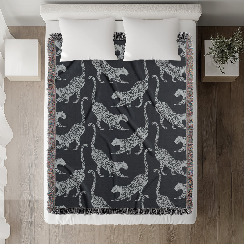 Jeté Bolt, Bleu / bleu gris, L 80 po x l 60 po
