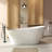 67"Special-Shaped Freestanding Slipper Bathtub: Gloss White Finish, Chrome Overflow & Pop-Up Drain, Cupc Certified