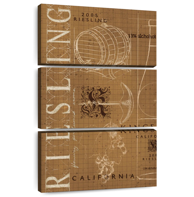 Plan du vin sépia II, H 57 po x l 36 po