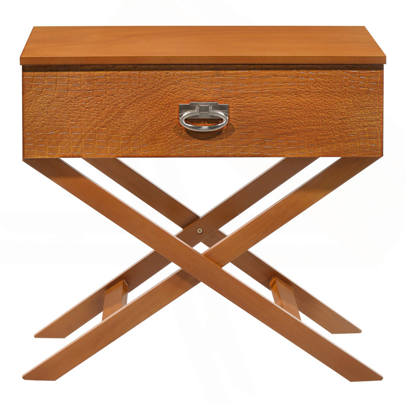 Elegant Oak Contemporary Nightstand, Oak