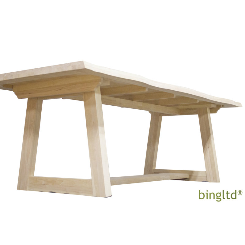 Alexa Unfinished Solid Parawood Rectangular Dining Table for Eight
