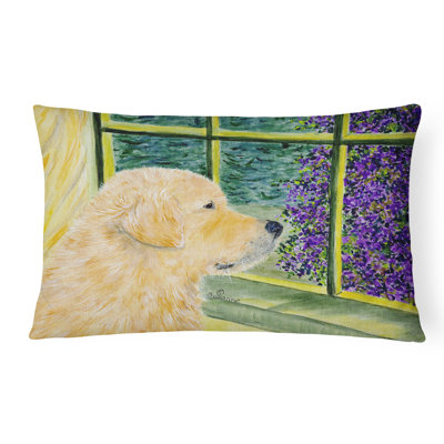 Coussin décoratif intérieur/extérieur golden retriever