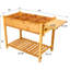 Lit de jardin avec table pliable et espace pour cultiver des herbes, des légumes et des fleurs-2065872116