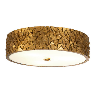 Mosaic 3-Light Flushmount In Silver