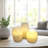 3 Piece Battery Operated Textured Wax LED Candles