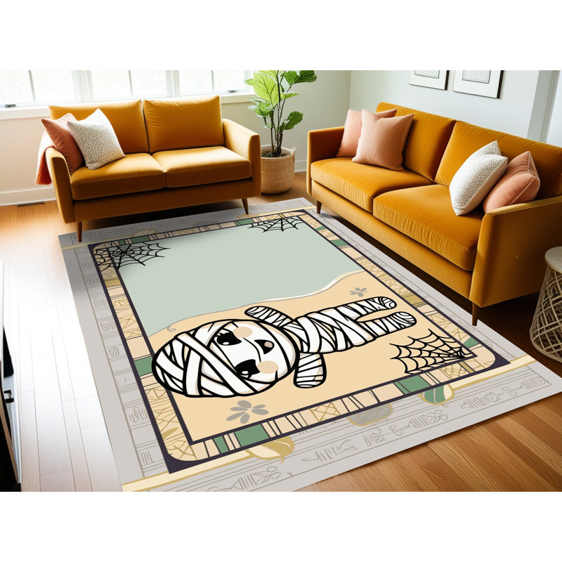 Tapis de Noël lavable Dakota Fields Halloween, Rectangulaire 3 pi x 5 pi