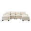 Grand canapé modulaire moderne en U en tissu chenille avec repose-pieds pour le salon revêtu de chenille, confortable et élégant
