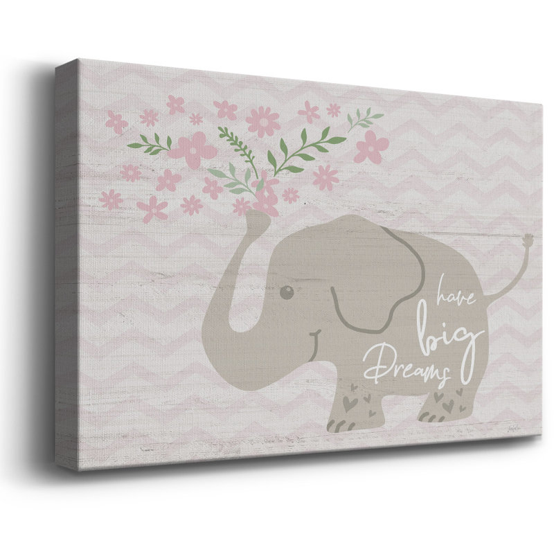 Éléphant floral, H 24 po x l 36 po