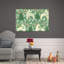 Festive Folk Reindeer Pattern Abstract Christmas Tree Deer Winter Landscape Wall Art Print 1 Piece Wrapped Canvas Wall Art-1342300265