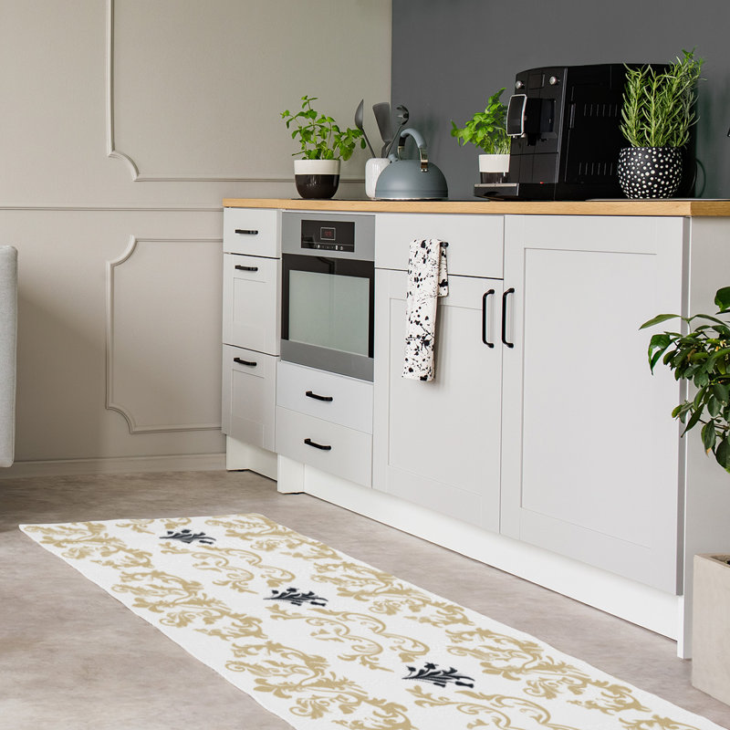Tapis de couloir blanc