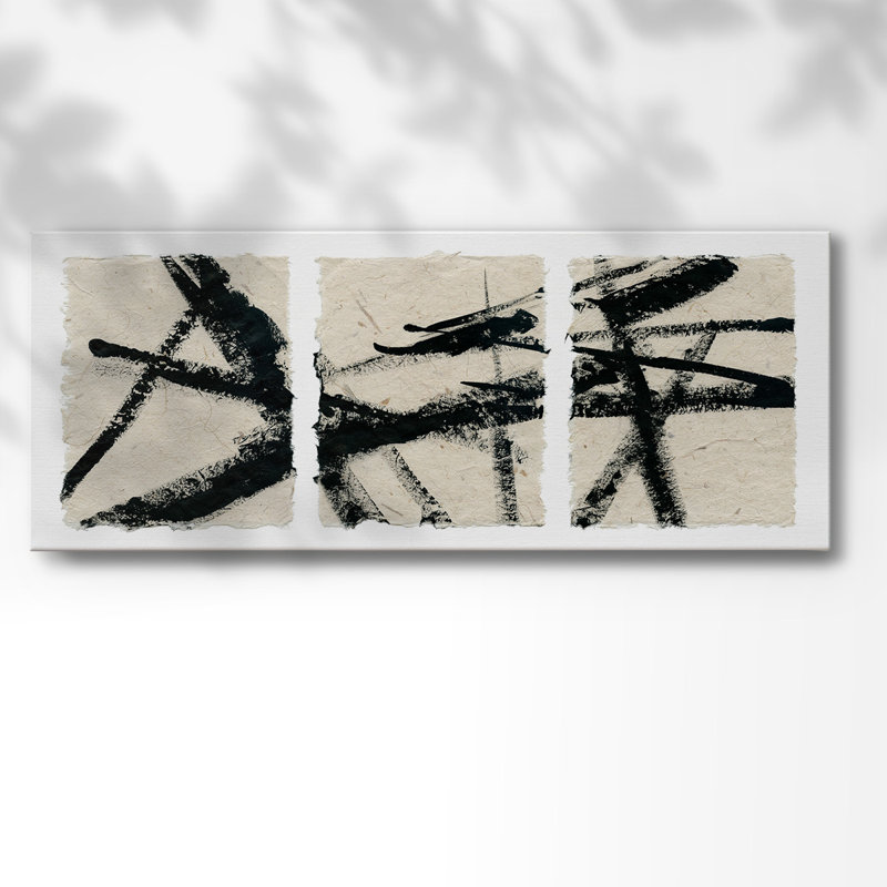 Got Got Lines Crossed - Toile tendue avec châssis de qualité supérieure - Prêt à être accroché, H 24 po x l 60 po x P 1,5 po